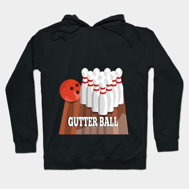 Tenpin bowling Gutter Ball Hoodie by mailboxdisco